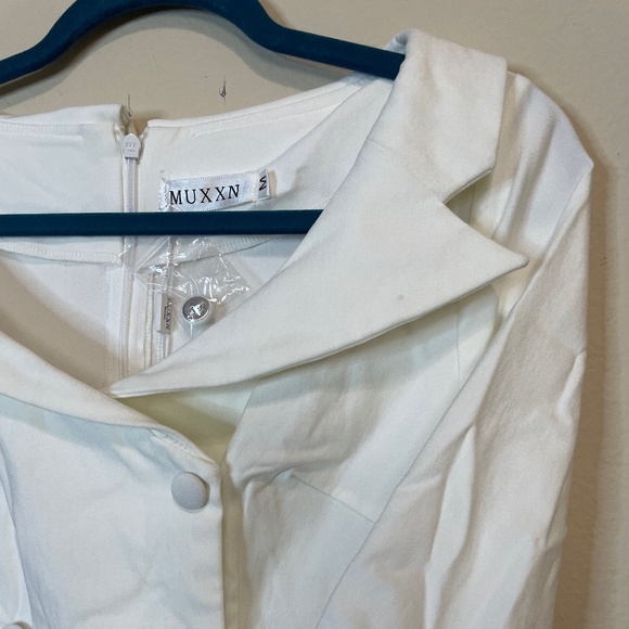 Stunning White vintage style pinup cocktail dress 50s 60s - Picture 4 of 13